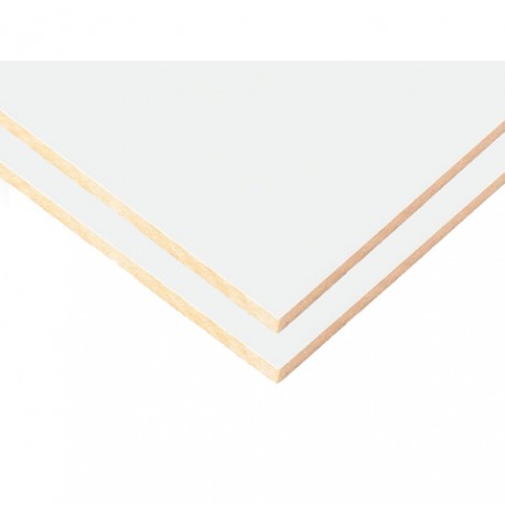 MDF MELAMINICO PROTEAK BLANCO CRISTAL 2/C 15X1.22X2.44