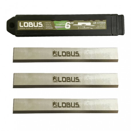 CUCHILLAS PARA CANTEADORA DE 6" LOBUS 3 PZS LB-CTG06