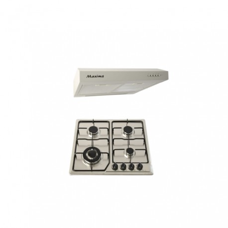 KIT PARRILLA MOD. JZBS4 Y CAMPANA HF6101 60 CM INOX MAXIMS